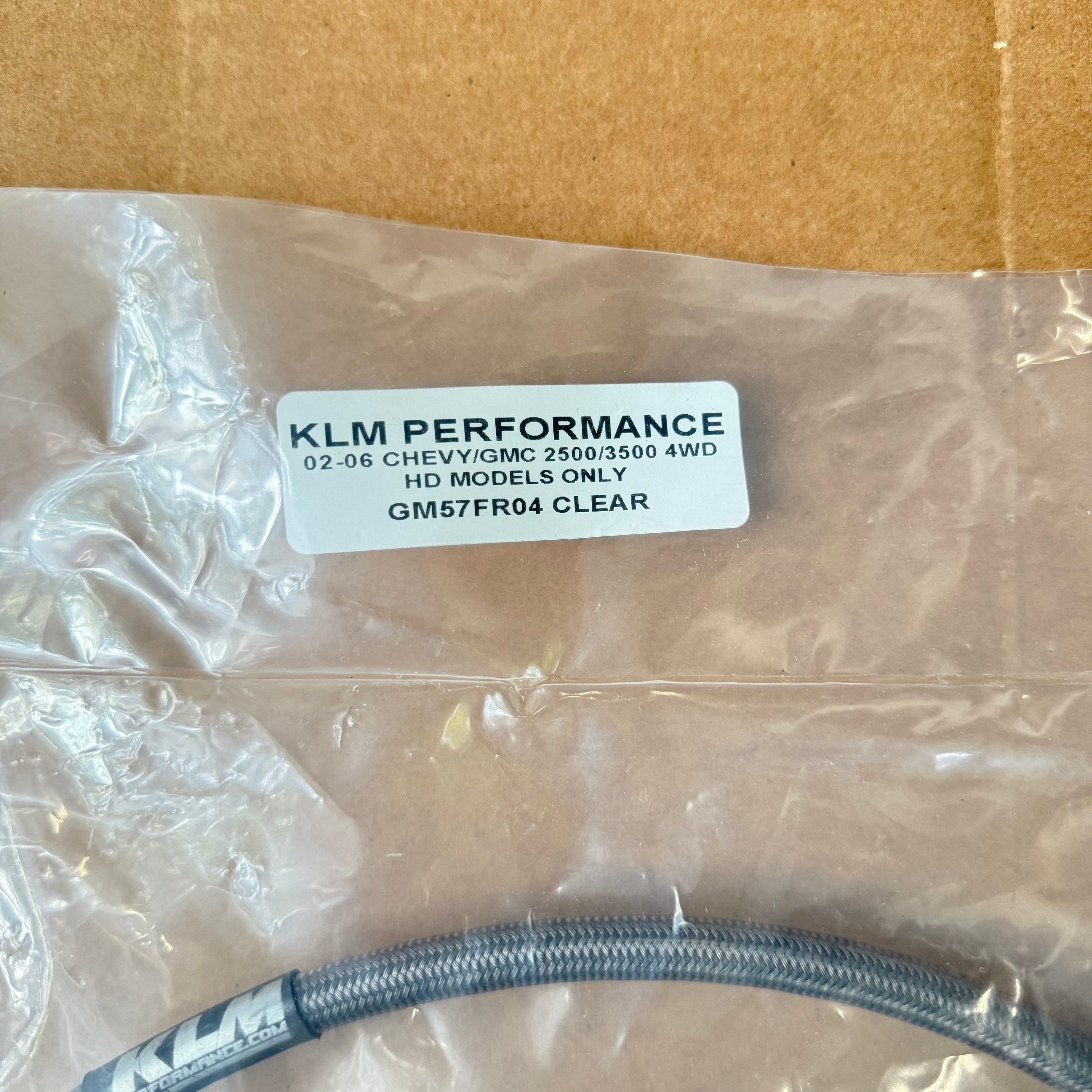 KLM PERFORMANCE 02-06 CHEVY/GMC 2500/3500 4 WD HD MODELS ONLY GM57FR04 CLEAR