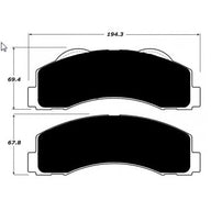 2015-2019 Ford Raptor Porterfield R4-S Front Brake Pads 