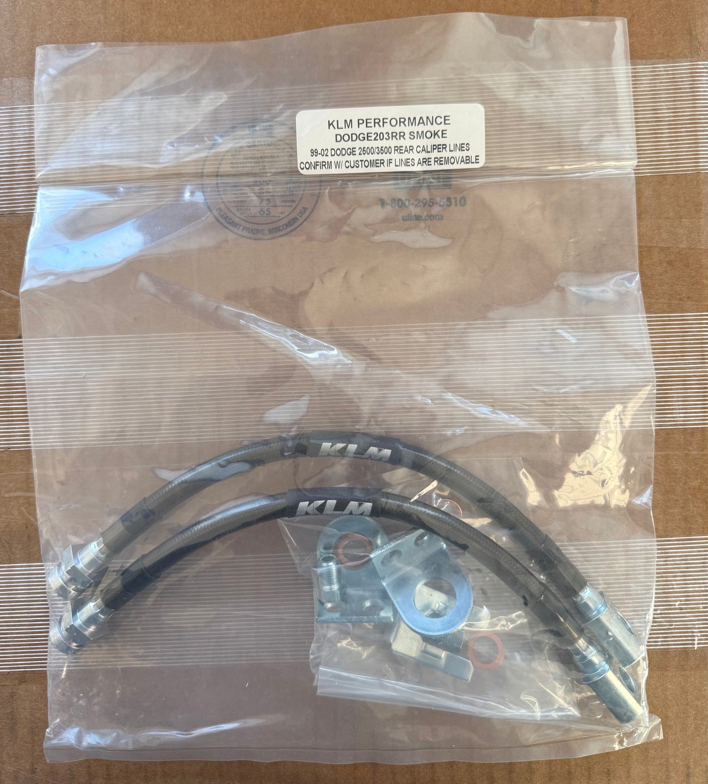 99-02 DODGE 2500/3500 REAR CALIPER LINES