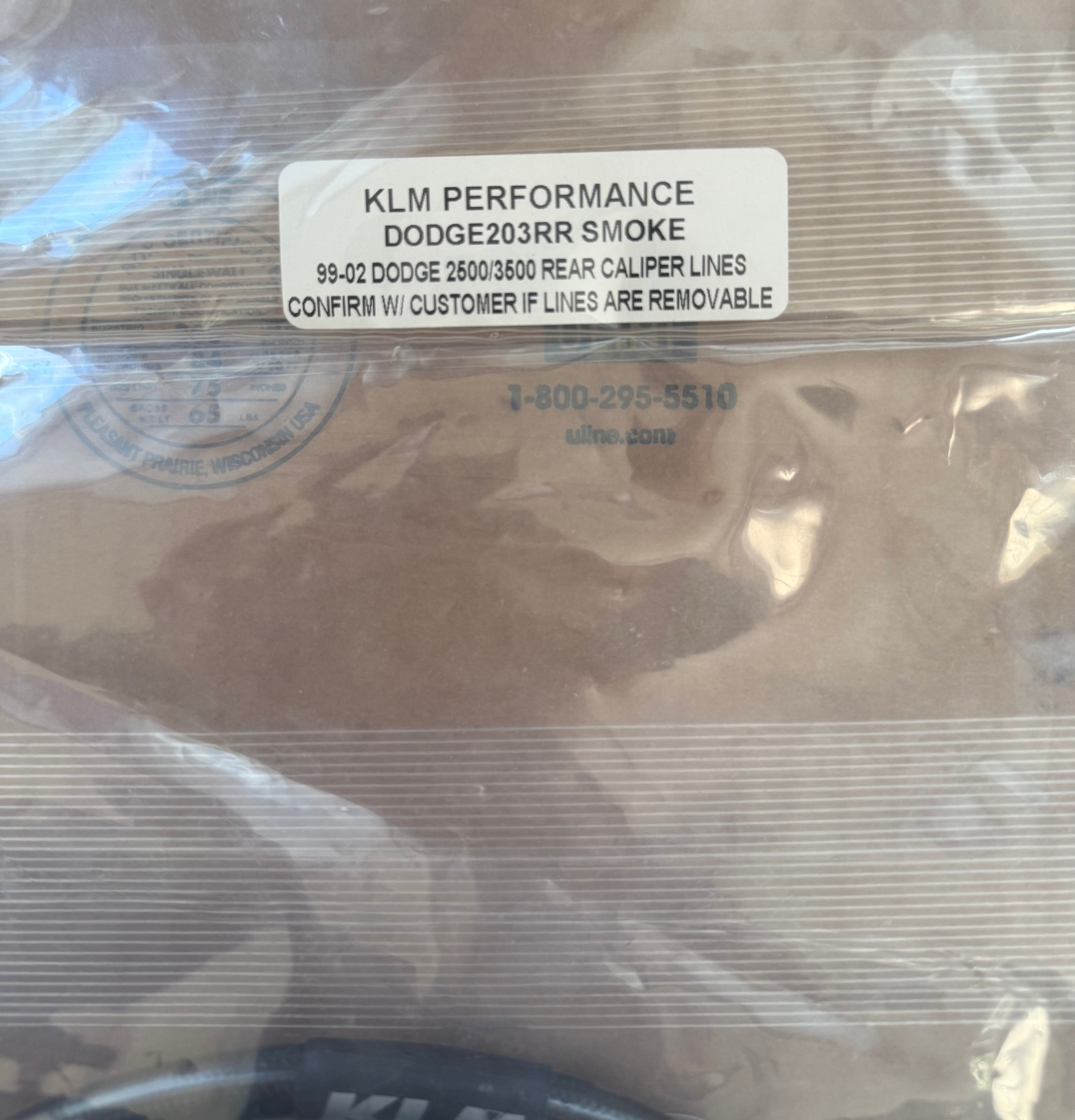 99-02 DODGE 2500/3500 REAR CALIPER LINES