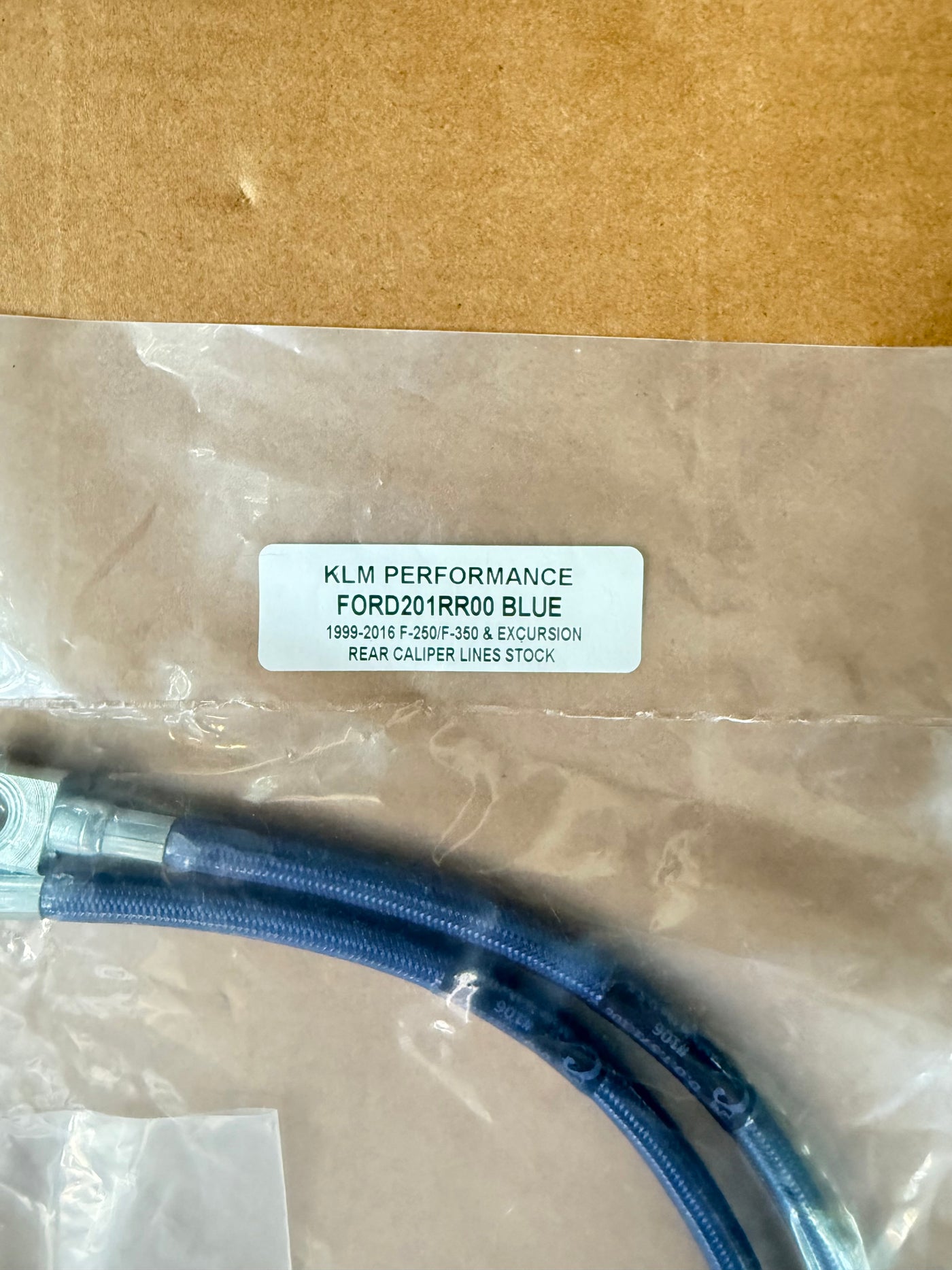 BLUE 1999 TO 2016 Ford Excursion and Super Duty Rear Caliper Lines