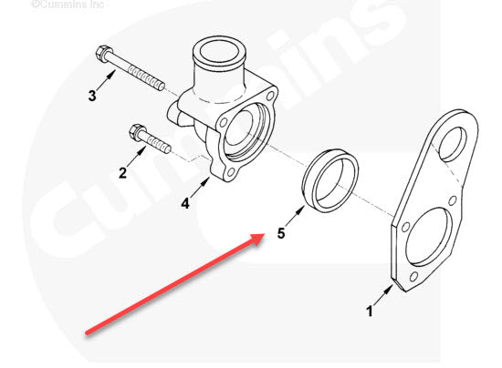 Cummins 3923331 | 180 Degree Thermostat Housing Cover Gasket · KLM ...
