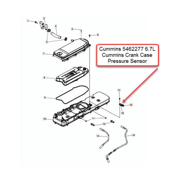 Cummins 5462277NX 6.7L Cummins Crank Case Pressure Sensor 