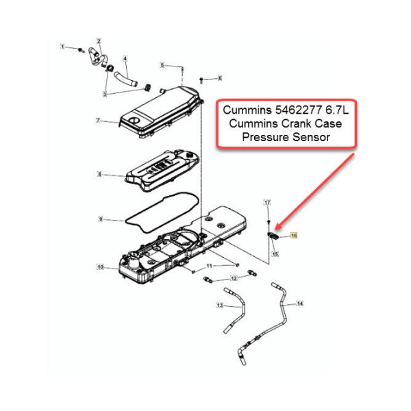 Cummins 5462277NX | 6.7L Cummins Crank Case Pressure Sensor · KLM ...