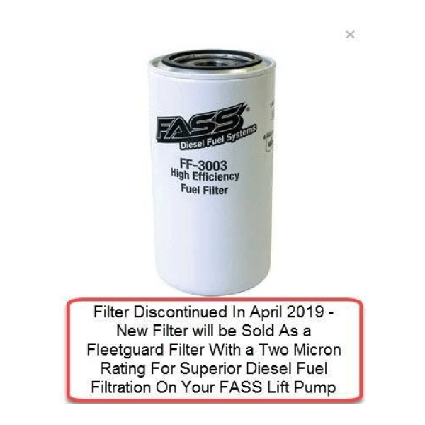FASS FF-3003 Titanium Fuel Filter 3 Micron 