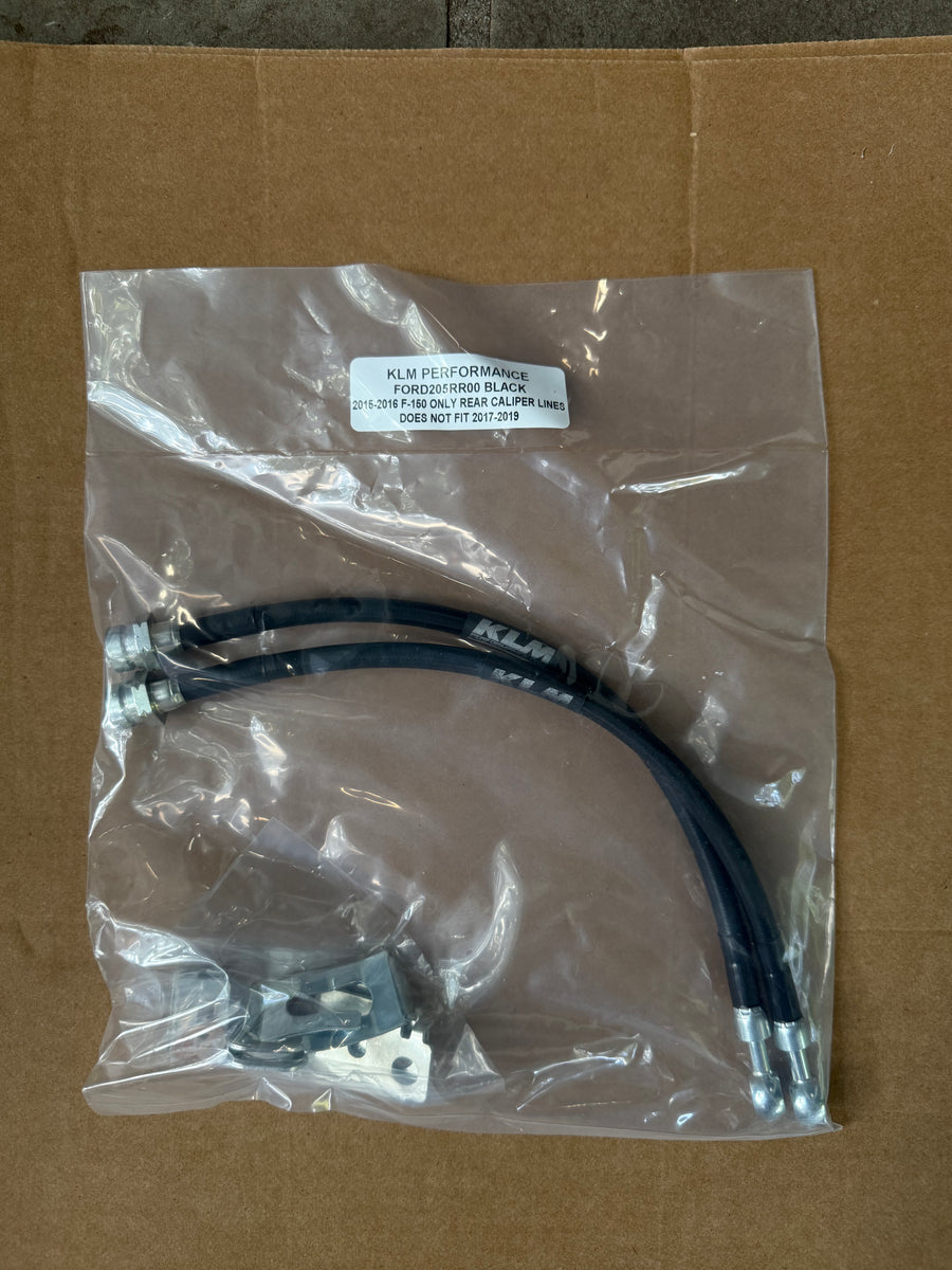 KLM PERFORMANCE BLACK 2015-2016 F-150 ONLY REAR CALIPER LINES DOES NOT FIT 2017-2019