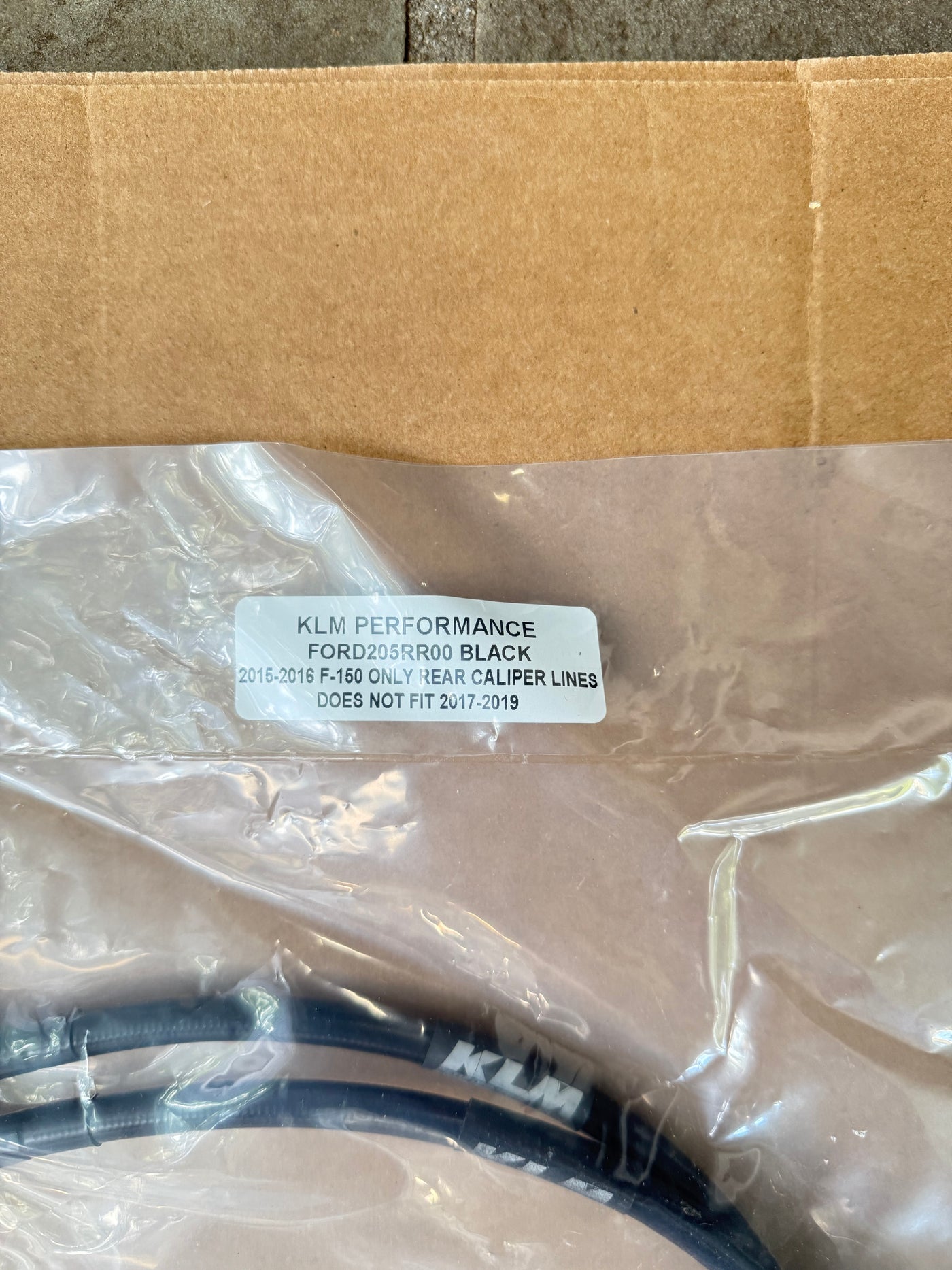 KLM PERFORMANCE BLACK 2015-2016 F-150 ONLY REAR CALIPER LINES DOES NOT FIT 2017-2019