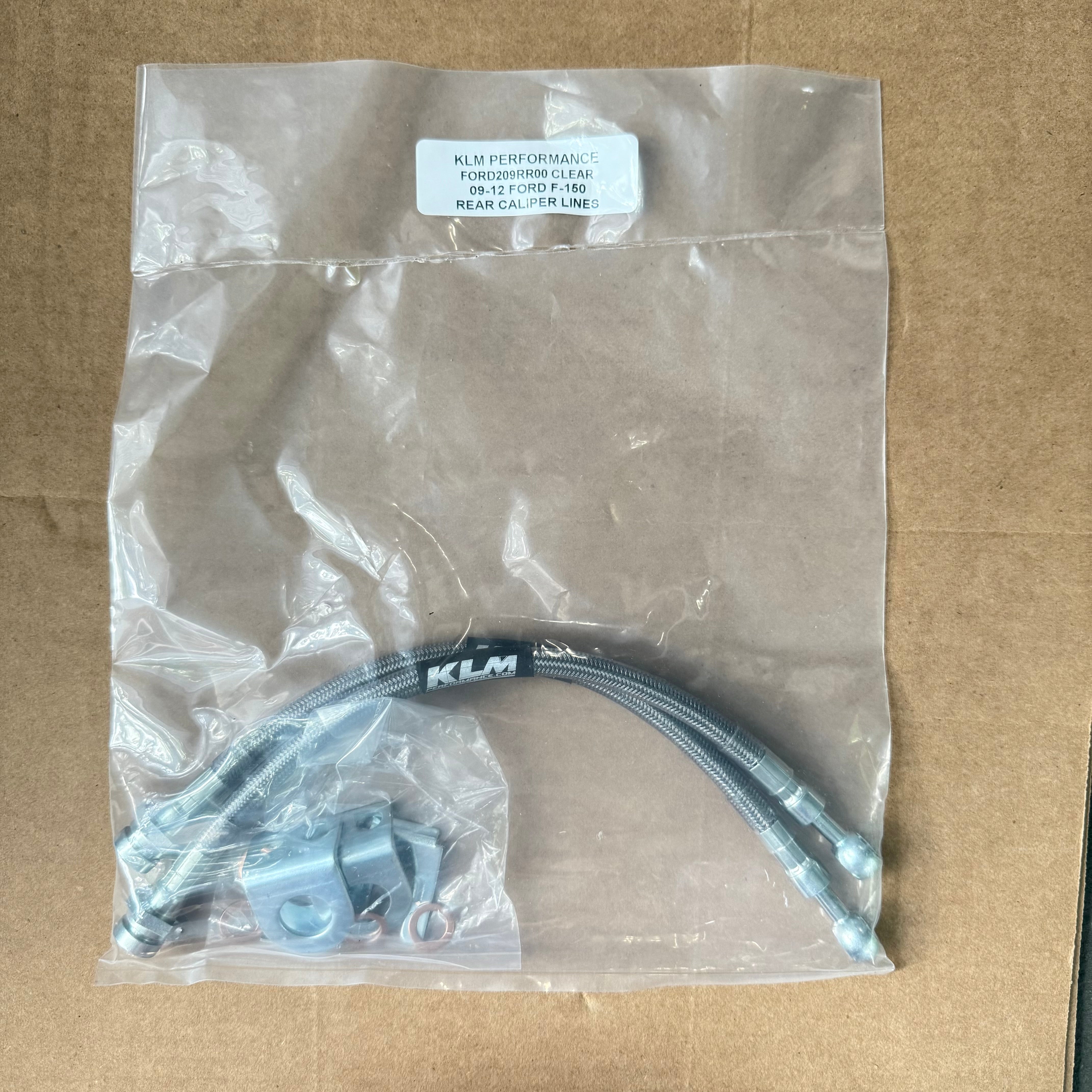 KLM PERFORMANCE CLEAR 09-12 FORD F-150 REAR CALIPER LINES