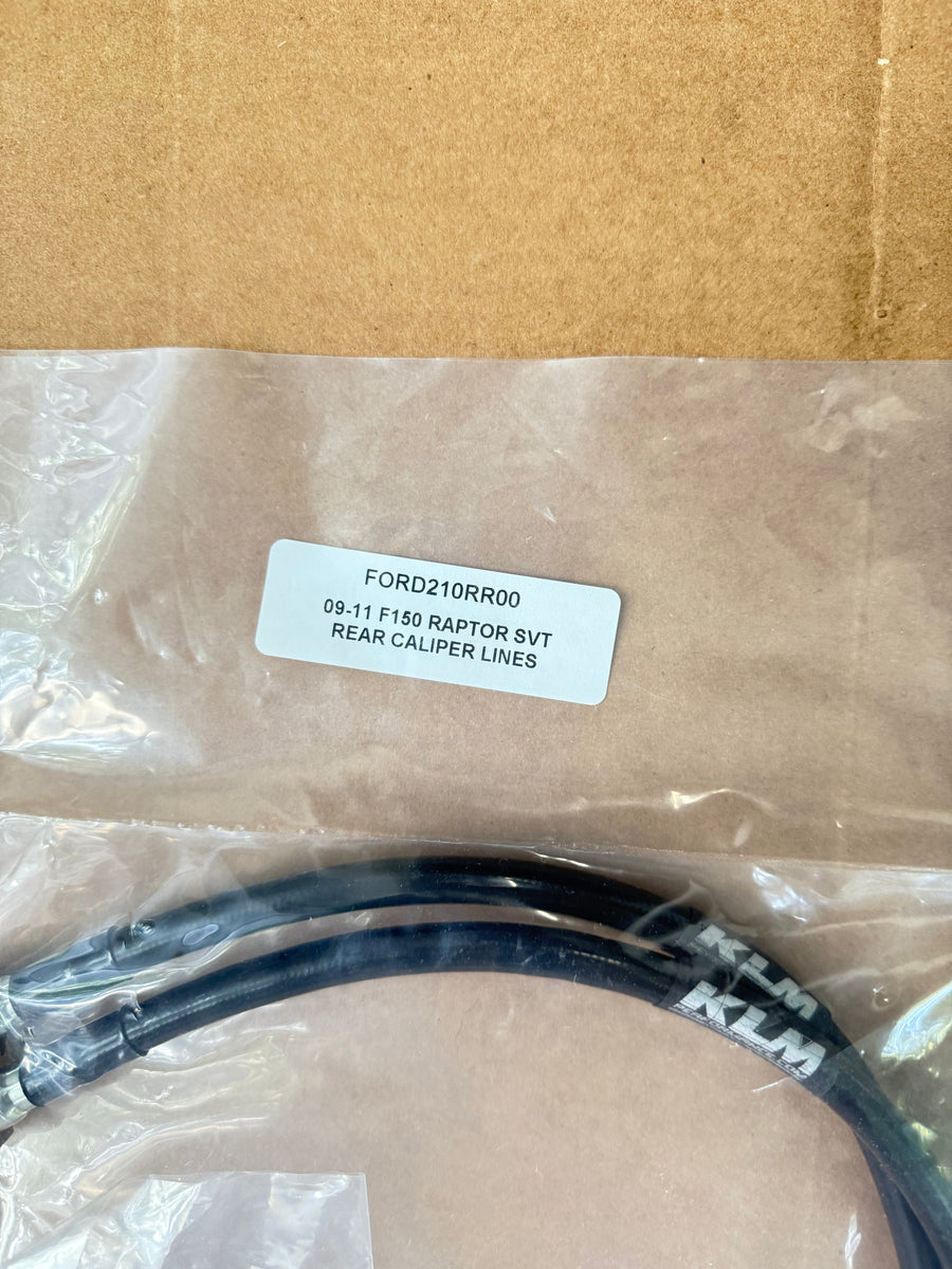 KLM PERFORMANCE 09-11 F150 RAPTOR SVT REAR CALIPER LINES COLOR BLACK