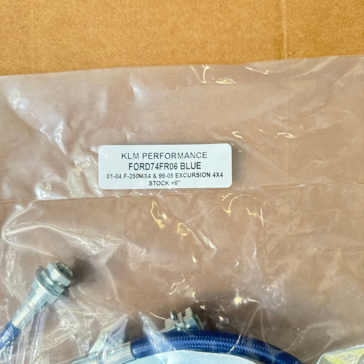 KLM PERFORMANCE BLUE 01-04 F-250 4X4 & 99-05 EXCURSION 4X4 STOCK +6"