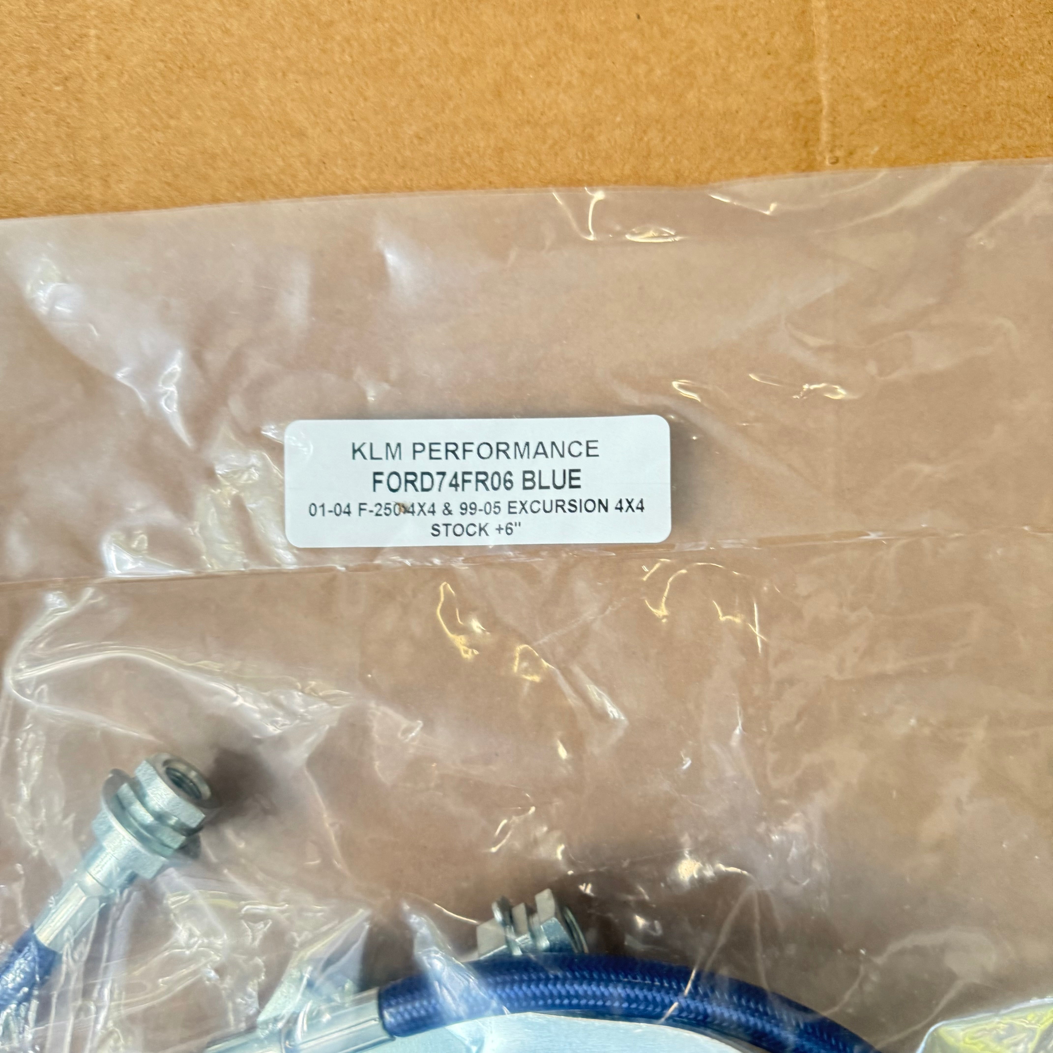 KLM PERFORMANCE BLUE 01-04 F-250 4X4 & 99-05 EXCURSION 4X4 STOCK +6"