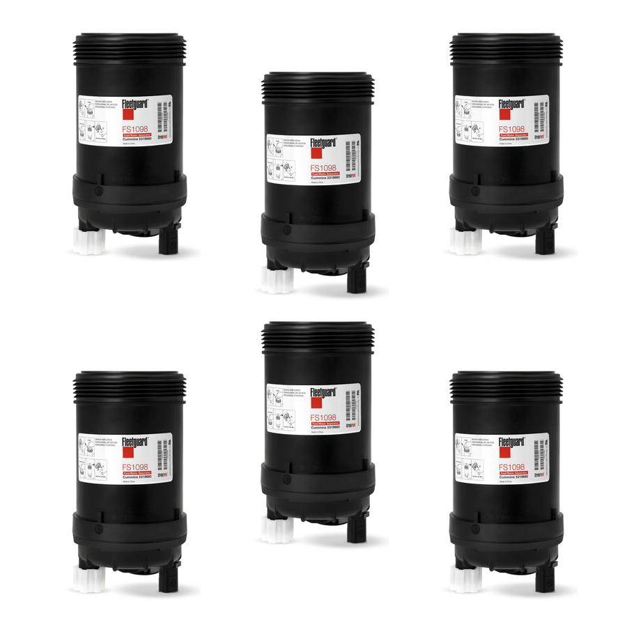 Fleetguard FS1098 Fuel Water Separator Filter Case Of Six Filters