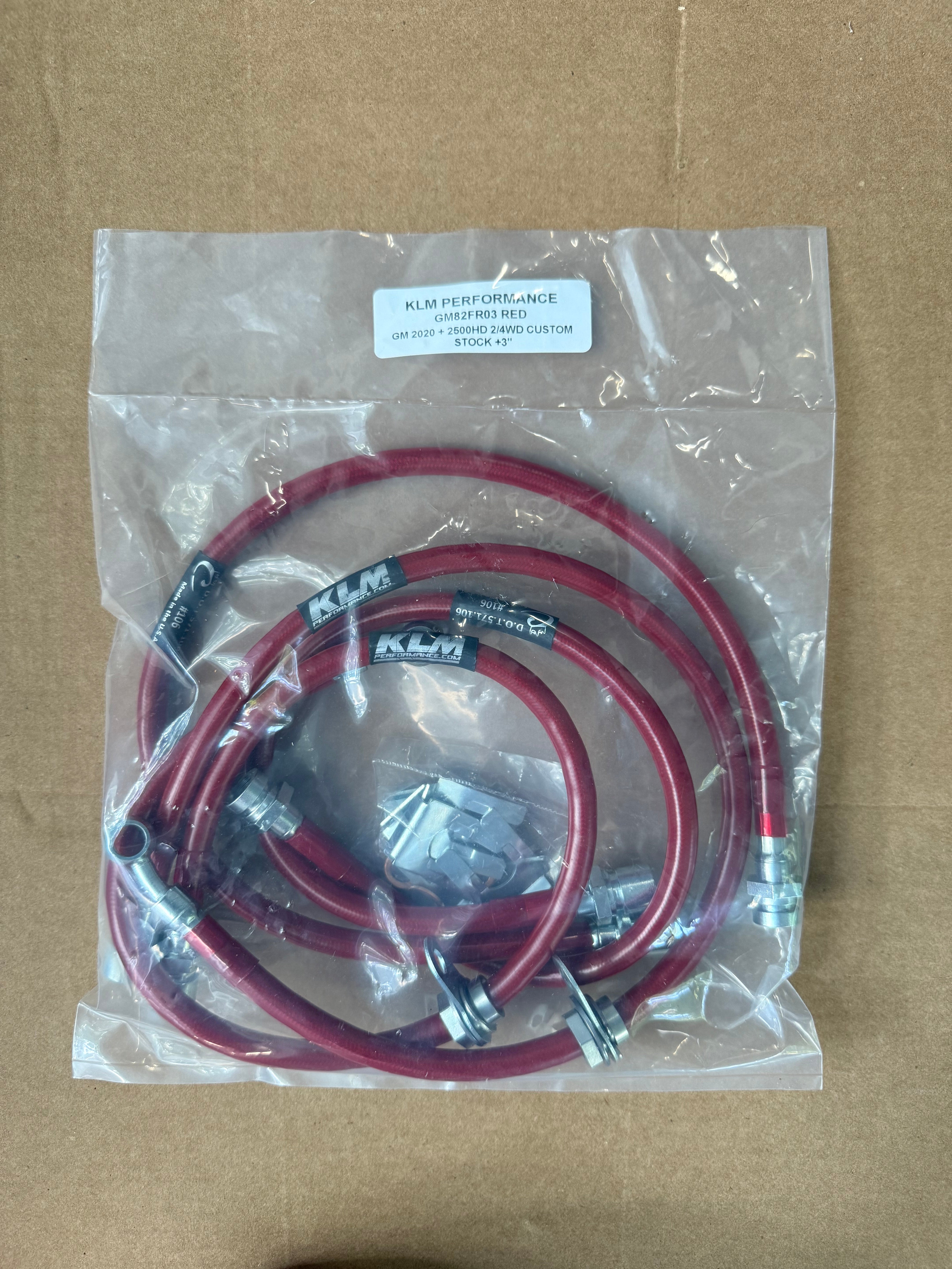KLM PERFORMANCE RED GM2020 + 2500HD 2/4WD CUSTOM STOCK +3"