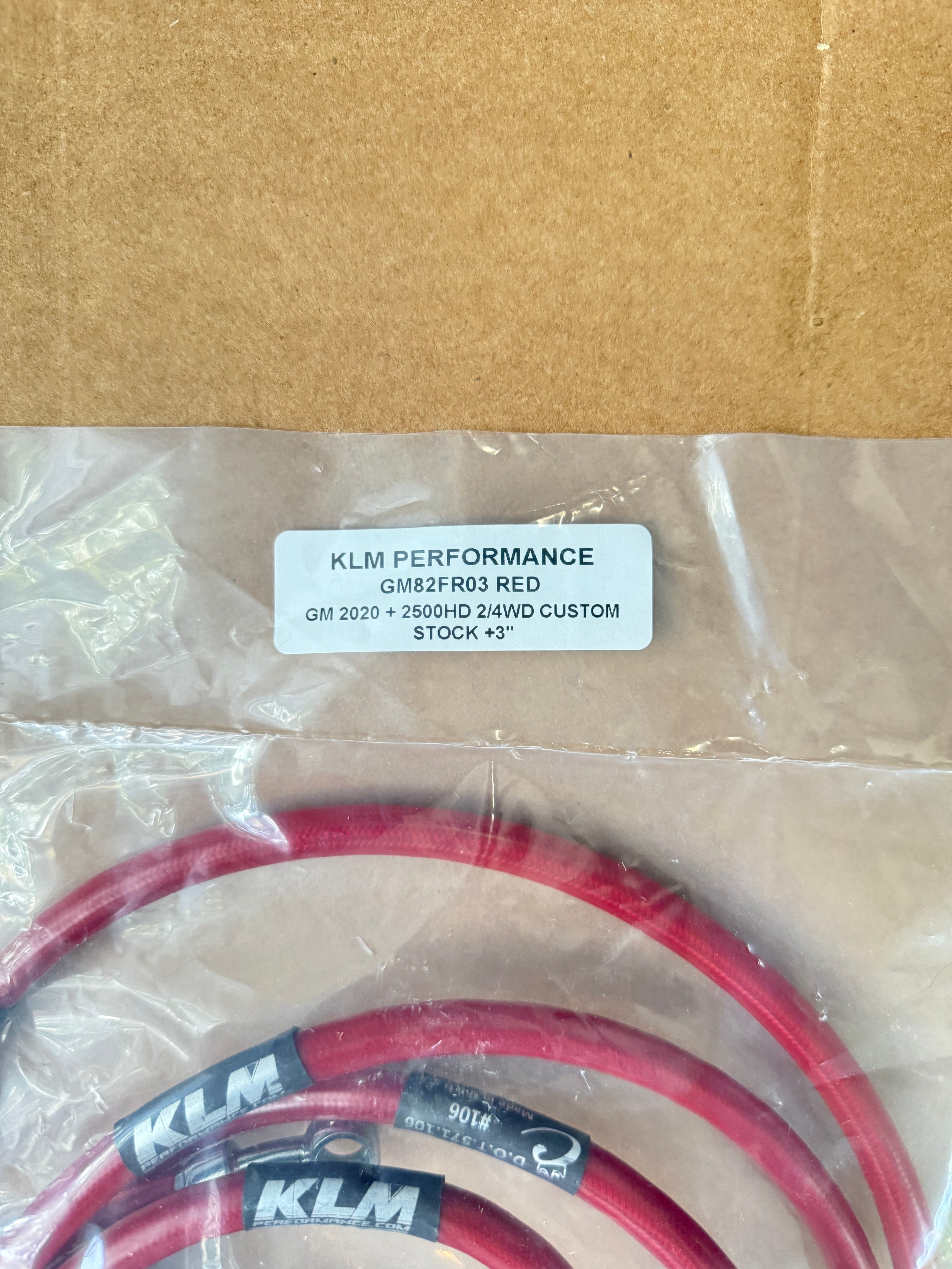 KLM PERFORMANCE RED GM2020 + 2500HD 2/4WD CUSTOM STOCK +3"