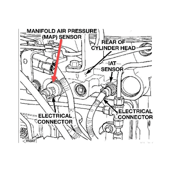 Mopar 68430061AA 2003-2007 Dodge Ram 5.9L Cummins MAP Sensor 