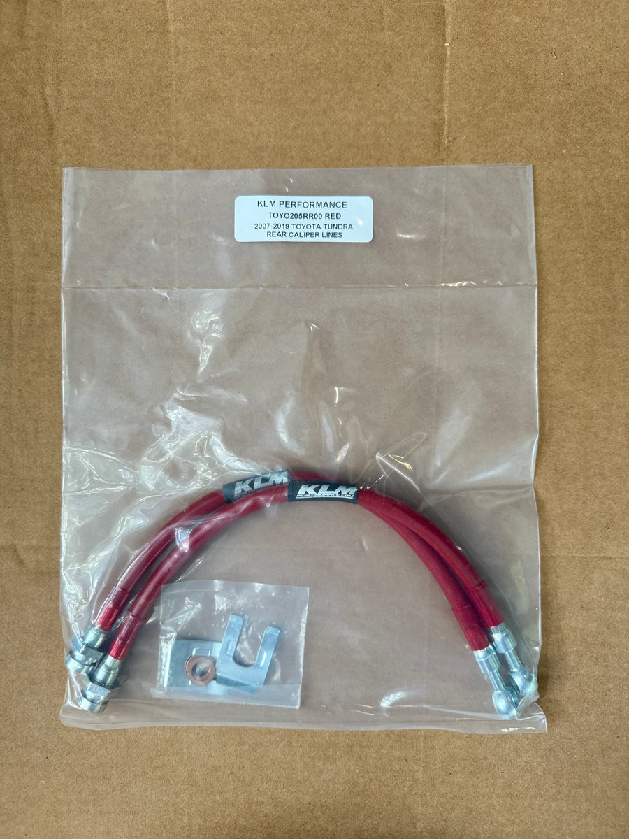 KLM PERFORMANCE RED 2007-2019 TOYOTA TUNDRA REAR CALIPER LINES