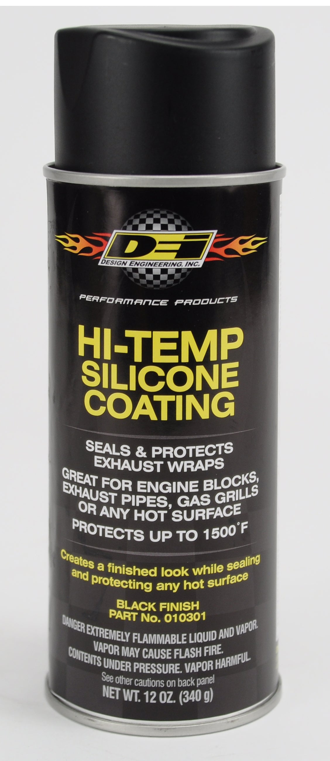 Design Engineering 010301 High-Temperature Silicone Coating Spray - Black