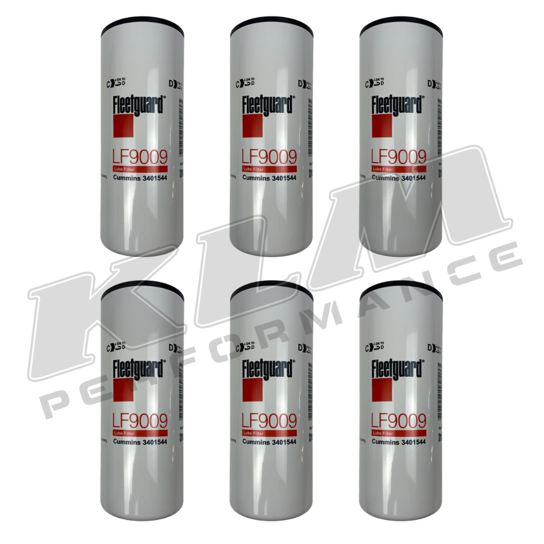 Fleetguard LF9009 Stratapore Oil Filter Six Pack.