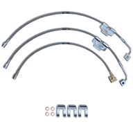 Chevy Silverado GMC Sierra 1500 Stainless Steel Braided Brake with Single Center Rear Line