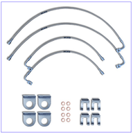 2007 to 2018 Jeep JK Wrangler Braided Stainless Brake Lines
